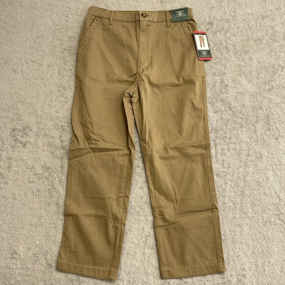 NEW G.H. Bass & Co. Women's Size 8 Chino Straight Leg Ankle Pans Brown - Picture 2 of 10